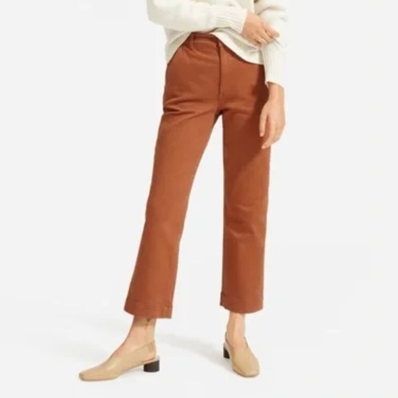 Everlane Cropped Straight Regular Women’s Rust Blogger Favorite Jeans Sz 4 - Picture 1 of 15